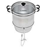 Kitchen Crop Aluminum Steam Juicer with Tempered Glass Lid, Medium, Silver