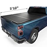 oEdRo Hard Trifold Truck Bed Tonneau Cover Compatible with 2019-2022 Chevy Silverado/GMC Sierra 1500 New Body Style w/o Multi-Flex Tailgate, Fleetside 5.8 Feet Bed