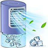 Personal Air Cooler, Portable Air Conditioner Fan, Small Space Evaporative Air Cooler with Timing, 3 Speeds Quiet Humidifier Misting Fan, Desktop Cooling Fan for Room, Home, Office, Dorm