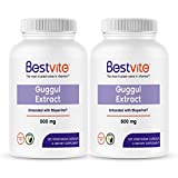 Guggul Extract 500mg (240 Vegetarian Capsules) (120 x 2) - Backed by Clinical Research, Patented and Standardized, Enhanced by Bioperine - No Fillers - No Stearates - Vegan - Non GMO - Gluten Free