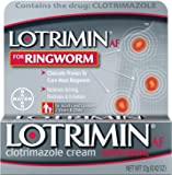 LotriminAF Ringworm Cream Clotrimazole 1% - Clinically Proven Effective Antifungal Cream Treatment of Most Ringworm, For Adults and Kids Over 2 years, .42 Ounce (12 Grams) (Packaging May Vary)