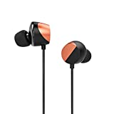 TUNAI Drum Hi-Resolution Audiophile in-Ear Earbud Headphones  Powerful Bass and Lively Sound Stage with Improved Noise Isolation; Comfortable for Workout, Running and Great for Gaming (Shine Orange)