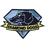 Diamond Dogs Embroidered Tactical Morale Patches Metal Gear Solid Emblem Badge Applique with Hook and The Loop Big Boss Cosplay Tactical Gear Shoulder Patch