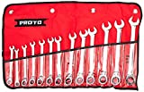 Stanley Proto Industrial JSCVMT-13S Full Polish 12 Point Reverse Ratchet Wrench 13 Piece Set