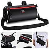 KEMIMOTO Motorcycle Handlebar Bag Motorcycle Small Bag with Shoulder Strap Motorcycle Accessories Bag Motorcycle Barrel Bag Ruckus Bag Motorcycle Roll Bag Compatible with Mini Bike Touring Adventure UTV Scooter
