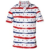 Royal & Awesome Stars and Stripes Patriotic Shirts for Men, American Flag Shirt Polo for Men