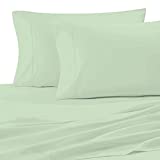 Purity Home 400 Thread Count 100% Cotton Percale Pillow Case Set, 2 Piece Set, Standard Size(20"x30") Pillowcases Percale Weave, 4" Zem Hem, Soft Finish, Crisp & Cool Pillowcase, Sage