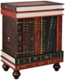 Design Toscano The Lord Byron Vintage Decor Stacked Books End Table Storage Furniture, 28 Inch, MDF Wood, Full Color