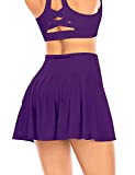 Pleated Tennis Skirts for Women with Pockets Shorts Athletic Golf Skorts Activewear Running Workout Sports Skirt (Purple, Small)