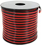 GS Power14Gauge Wire (14AWG) - 100 Foot, Pure Copper, Stranded Electrical Wiring for Speaker, Automotive, Trailer, Stereo and Home Theater Applications - Red/Black