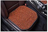 KENNISI Wood Beaded Car Seat Cushion Cooling Car Office Chair Beaded seat Covers for Cars Truck Seat Cushion Large Wooden Bead Covers Autumn Summer 1-PC (1-Coffee-FD)