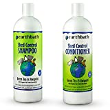 earthbath Green Tea & Awapuhi Pet Shed Control Shampoo & Conditioner - Helps Relieve Shedding & Dander, Aloe Vera, Shea Butter, Good for Dogs & Cats, Nourish & Detoxify Skin/Coat - 16 fl oz, Pack of 2