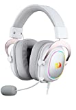 Redragon H510 Zeus-X RGB White Wired Gaming Headset - 7.1 Surround Sound - 53MM Audio Drivers in Memory Foam Ear Pads w/Durable Fabric Cover- Multi Platforms Headphone - USB Powered for PC/PS4/NS