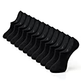 IDEGG Women and Men No Show Socks Low Cut Anti-slid Cotton Athletic Casual Socks (D_6 Pairs(6 Black), Women Size: 5-10)