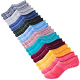 IDEGG No Show Socks Women 10 Pairs Low Cut Anti-Slid Athletic Casual Cotton Socks