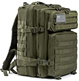 QT&QY 45L Military Tactical Backpacks Molle Army Assault Pack 3 Day Bug Out Bag Hiking Treeking Rucksack