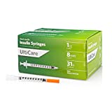 UltiCare U-100 Insulin Syringes, Comfortable and Accurate Dosing of Insulin, Compatible with Any U-100 Strength Insulin, Size: 1cc, 31G x 5/16, 100 ct Box