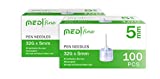 MedtFine Pen Needles 32G 5mm3/16") 200 Pieces (2x100)