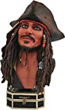 DIAMOND SELECT TOYS Legends in 3-Dimensions: Pirates of The Caribbean Jack Sparrow Half-Scale Resin Bust, Multicolor