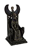 Resin Statues Ancient Egyptian Goddess Of Healing Sekhmet Sitting On Throne Statue 5 X 11 X 5 Inches Brown