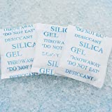 ROSTEO (120 Packets 2 Gram) Premium Pure and Safe Silica Gel Packets Desiccant Dehumidifier Silica Gel Packs - (Food Safe) Moisture Absorber Desiccant Packets