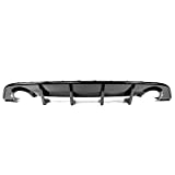 IKON MOTORSPORTS, Rear Bumper Lip Diffuser Compatible With 2015-2022 Dodge Charger SRT, Ikon Style PP Valance Body Kit, Gloss Black, 2016 2017 2018 2019