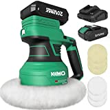 KIMO Cordless Polisher, 20V 7Inch Random Orbital Polisher w/ 6 Variable Speed, 6 Pads, Dual Action Car Buffer Polisher for Car Detailing/ Scratches Removing/ Car Waxing/ Home Appliance