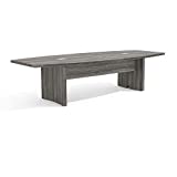 Mayline Aberdeen 10' Boat Shape Conference Table, Gray Steel Tf