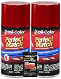 Dupli-Color Inferno Red Metallic Perfect Match Automotive Paint for Chrysler Vehicles - 8 oz, Bundles with Prep Wipe (3 Items)