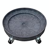 30 Gallon and 55 Gallon Heavy Duty Plastic Drum Dolly  Durable Plastic Drum Cart 900 lb. Capacity- Barrel Dolly with Swivel Casters Wheel,Grey