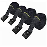 Premium Lashing Strap Short 1" x 6.5 ft, Cam Buckle Tie Down Straps Heavy Duty Secure Straps up to 700 lbs Capacity for Motorcycle,SUP, Kayak, Canoe, Trailer, Cargo, Truck, Luggage 4 Pcs