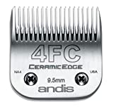 Andis CeramicEdge Carbon-Infused Steel Pet Clipper Blade, Size-4FC, 3/8-Inch Cut Length (64295)