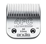 Andis Carbon-Infused Steel UltraEdge Dog Clipper Blade, Size-4 FC, 3/8-Inch Cut Length (64123), Silver, 1 Count (Pack of 1)
