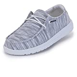 Hey Dude Women's Wendy Sox Glacier Grey Size 7 | Womens Shoes | Womens Lace Up Loafers | Comfortable & Light-Weight