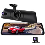 AUTO-VOX V5PRO OEM Look Rear View Mirror Camera with Neat Wiring, No Glare Mirror Dash Cam front and rear, 9.35'' Full Laminated Ultrathin Touch Screen, Dual 1080P Super Night Vision Car Backup Camera