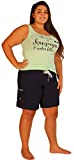 Maui Mermaids Womens Plus Size Bathing Suit Swim Shorts Board Shorts (4X, Black)