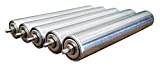 Pack of 5 Conveyor Rollers, 1.5" Diameter Galvanized Steel, 10" Between Frame