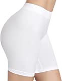 Women's Comfortably Smooth Slip Short Panty(White,Medium)