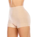 Seamless Shaping Boyshorts Panties for Women Tummy Control Shapewear Under Dress Slip Shorts (Beige-A, M)