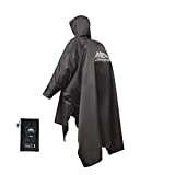 longsinger Rain Ponchos for Adults, Waterproof Rain Poncho with Hood and Arms for Hiking, Hunting, Outdoor, Navy Blue
