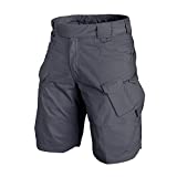 Helikon-Tex Urban (UTK) Tactical Shorts for Men - Lightweight & Breathable Cargo Shorts for Tactical, Military, Police, Hiking, & Hunting (Shadow Grey Polycotton Ripstop W34, L11)