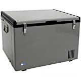 Whynter FM-65G 65 Quart Portable Refrigerator, AC 110V/ DC 12V True Freezer for Car, Home, Camping, RV-8F to 50F, One Size, Gray