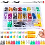 310Pcs Automotive Fuse Assortment Kit, Standard & Mini & Low Profile Mini Blade Car Fuse with Tester & Puller, ATM/ATO Replacement Fuse for Marine/Motorcycle/RV (2A/5A/7.5A/ 10A/15A/20A/25A/30A/35A)