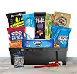 Gift Basket For Men - Snack Food Gifts For Men - Toolbox With Chips, Nuts, Jerky Sweets - Perfect for Fathers Day, Birthday, Thank You, Husband, Dad, Son, Father, Grandfather, Boyfriend, Friend (Toolbox Gifts For Guys)