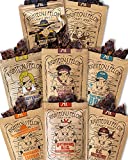 Righteous Felon Beef Jerky, Variety Pack, Gluten Free, All Natural Craft Jerky, High Protein Meat Snack, Low Sugar, Low Calorie, Healthy Snacks For Gifts, Gift Baskets | 2 oz Bags, 8 Pack Sampler