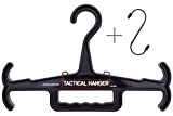 Tactical Hanger by HICE | Original Heavy Duty Hanger | 200 lb Load Capacity | Durable High Impact Resin | for Body Armor, Tactical Gear, Police Gear, Military Gear and Survival Equipment (Black)