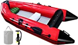 10 ft Dinghy Boats, 4-5 Person Inflatable Fishing KayakRaftSport Boat for Adults with Paddles Air Pump Carry Bag