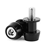 Akozon Swing Arm Spool 8/10mm Motorcycle CNC Aluminium Alloy Swing Arm Spool Sliders Stand Swingarm Bobbins(8MM-Black)