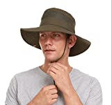 Sun Hat for Men/Women UV Protection Boonie Hats with Wide Brim Summer Hats for Hiking Fishing Safari Gardening Beach Camping Olive