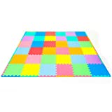 ProsourceFit Puzzle Solid Foam Play Mat for Kids - 36 tiles with edges